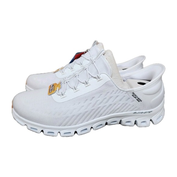 Skechers Hands Free Slip-In Glide Step Tranquility White Sneakers Womens Sz 12W - Picture 2 of 11